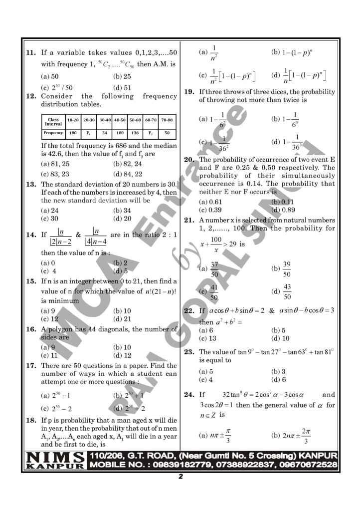 nimcet 2021 02